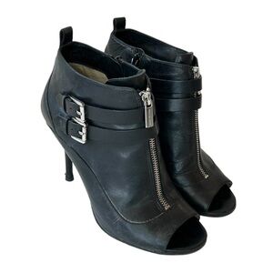 Michael Kors Woman's Brena Open Toe Fashion Ankle Booties Black